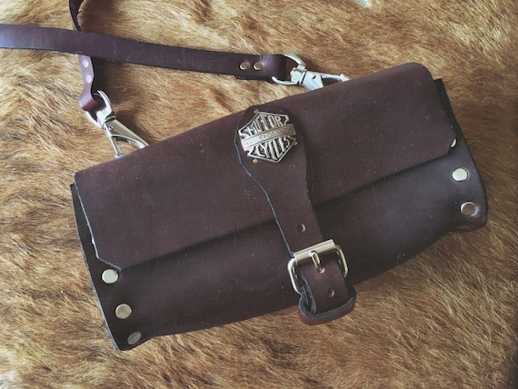 harley davidson leather crossbody bag