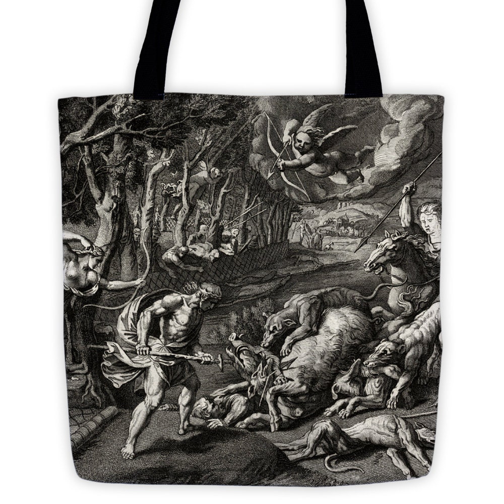 Art Print Tote Bag Antique Greek Mythology Atalanta and