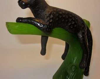 Daum Glass Pate de Verre Black Panther Sculpture