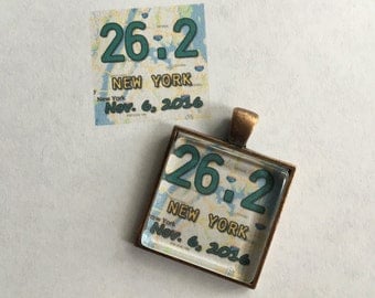 NEW!! Marathon Pendant - Custom Map & Date