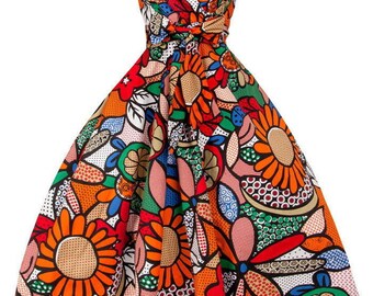 Sarah-P pop art vintage 50's retro rockabilly swing dress