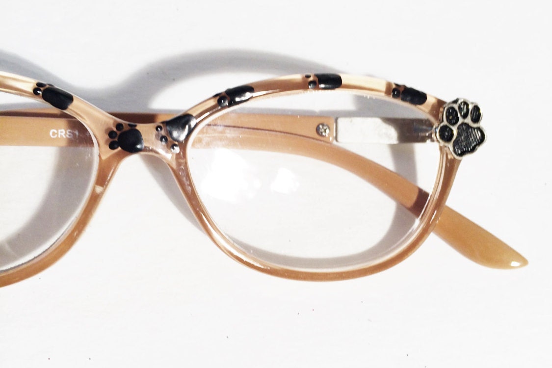 Paw Print Reading Glasses 2.25 eyeglasses fun dog by TheNeedtoRead