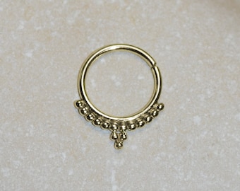 Gold SEPTUM RING // Nose Ring - Septum Jewelry 16g - Cartilage Hoop - Helix Earring - Tragus Jewelry - Conch Piercing - Rook Jewelry