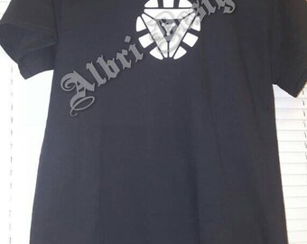 Arc reactor 4 glow-in-the-dark shirt, Superhero, Tony Stark, Iron Man, 4th generation