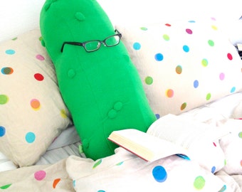 Giant Pickle Body Pillow - Monster Plush Cucumber Cushion