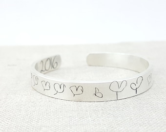 Personalized Bracelet - Mom Gift - Handwriting Jewelry - Kids Art Jewelry - Personalized Memorial Jewelry - Handwriting