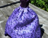 Dazzling Gorgeous Velveteen Sparkling Princess Purple Barbie Doll Gown Clothing Dress Clothes