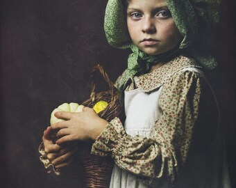 Girls Pioneer Dress with Bonnet and Pinafore sizes 2-12