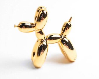 The Balloon Dog - Metallic Gold Table Top Balloon Dog Decoration - Kids Room Decor Animal Statue -Faux Taxidermy Circus Balloon Animals