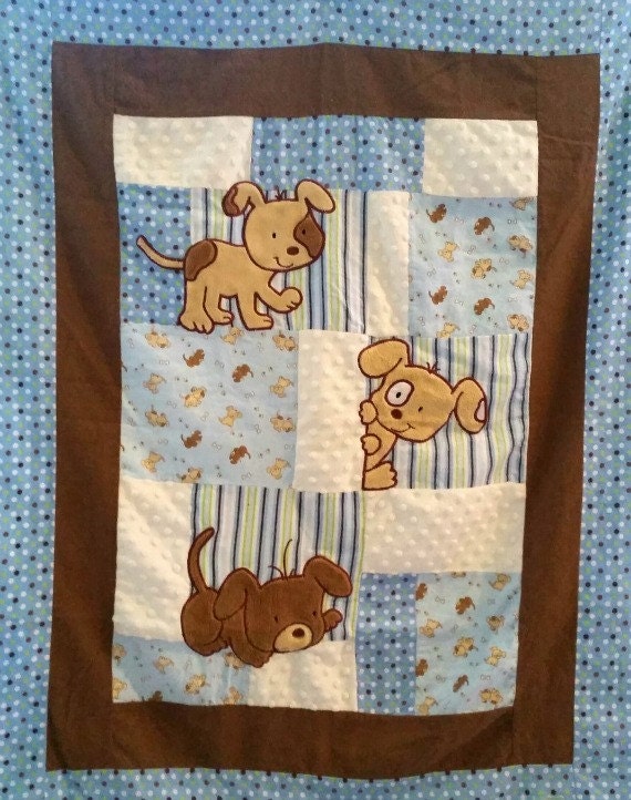 Puppy Baby Blanket 36x44 Baby Blanket Puppy by TwiceAsNiceBaby