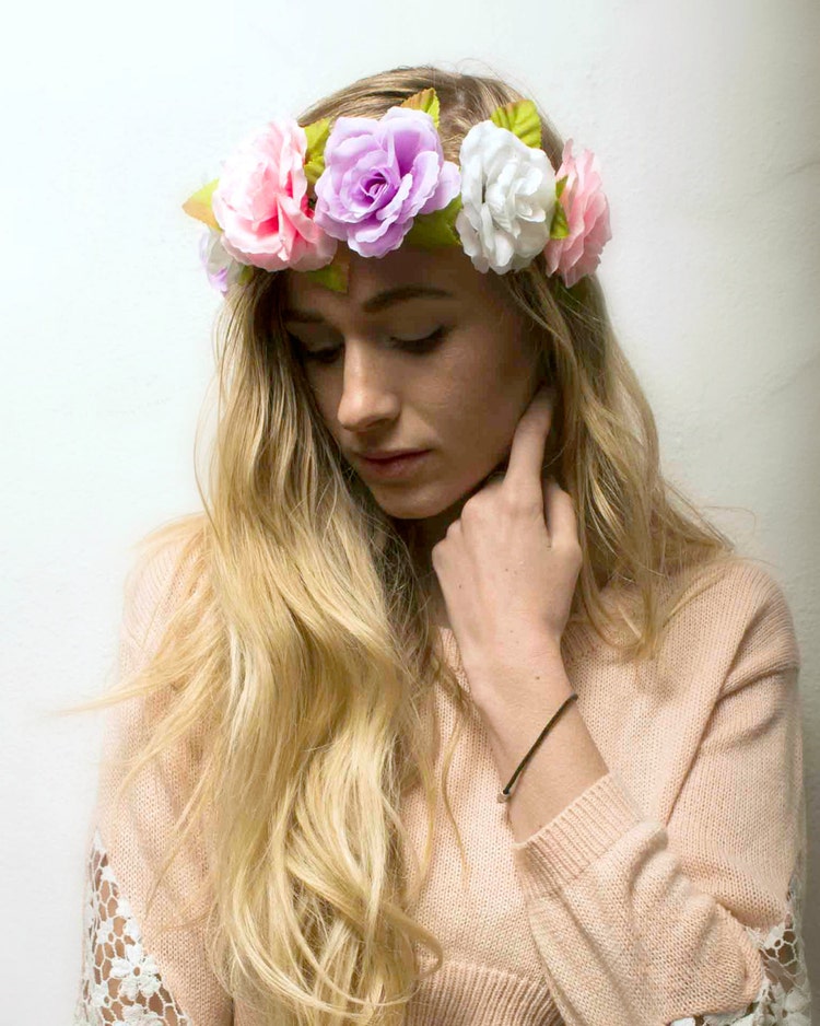 Flower Crown Headband Coachella Music by TheBloomingBeauty on Etsy