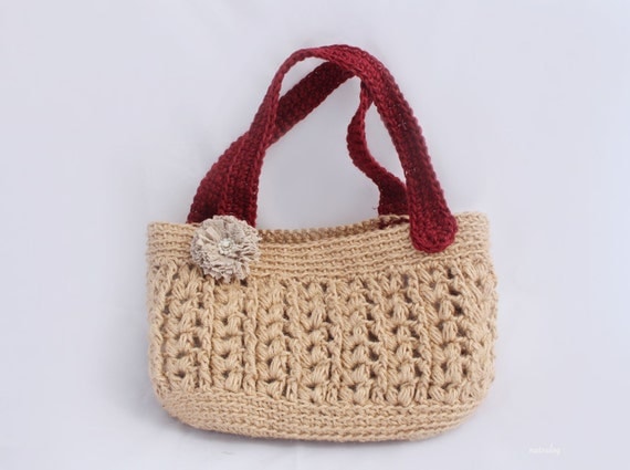 Crochet Jute bag pattern Crochet tote bag pattern Crochet