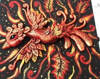 Phoenix bird treasure chest - phoenix fire bird jewelry box - fantasy figurine - phoenix sculpture - fire bird sculpture - harry potter gift