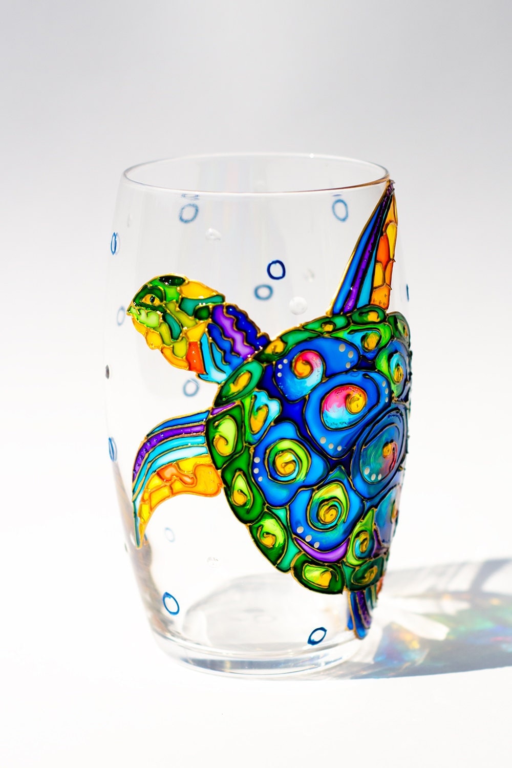 Unique Drinking Glasses Sea Turtle Wine Glasses Ocean By Vitraaze 5435