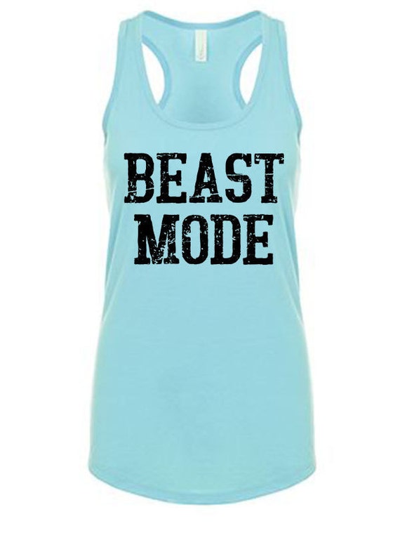 SALE workout tank Beast Mode crossfit tank work by DripDesigns