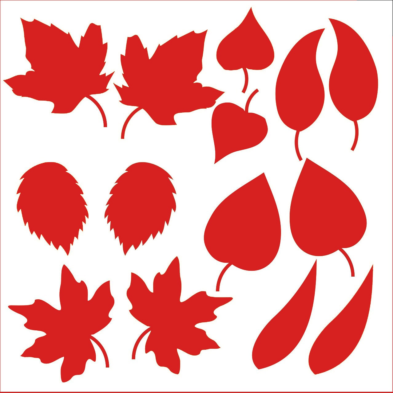 Set of Autumn Leaves Leaf Stickers Removable Wall by CrassandSass