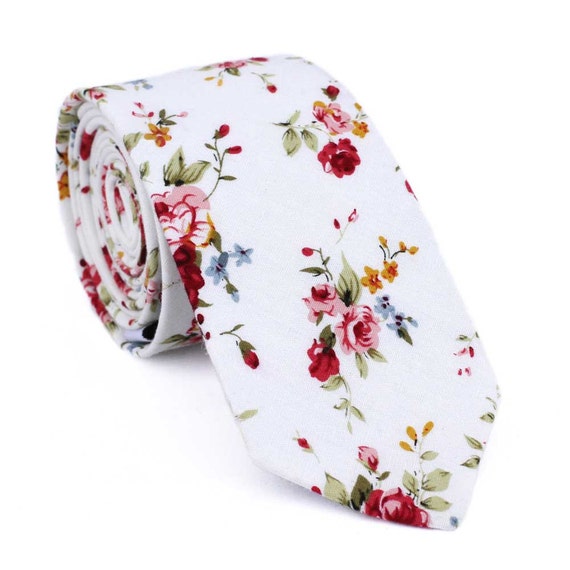 Floral tie Mens ties mens skinny tie floral skinny tie