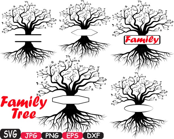 Download Split Family tree SVG Word Art Cutting Files Family Tree Deep