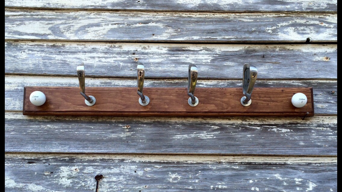 Golf Club Coat Rack Hat Rack Clothing Rack Wall Coat Rack