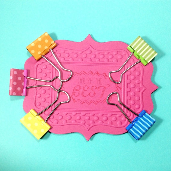 Binder clips cute stationery mini foldback by CherryMadeThis
