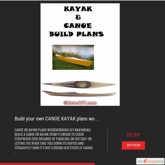 Build your own CANOE KAYAK plans woodworking KAYAKING diy