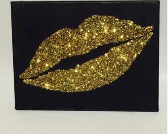 Glitter Wall Art lips wall art | etsy Glitter Wall Art lips wall art | etsy