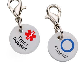 Type I - Circle - Medical Alert Bracelet Charm - Medium - 47