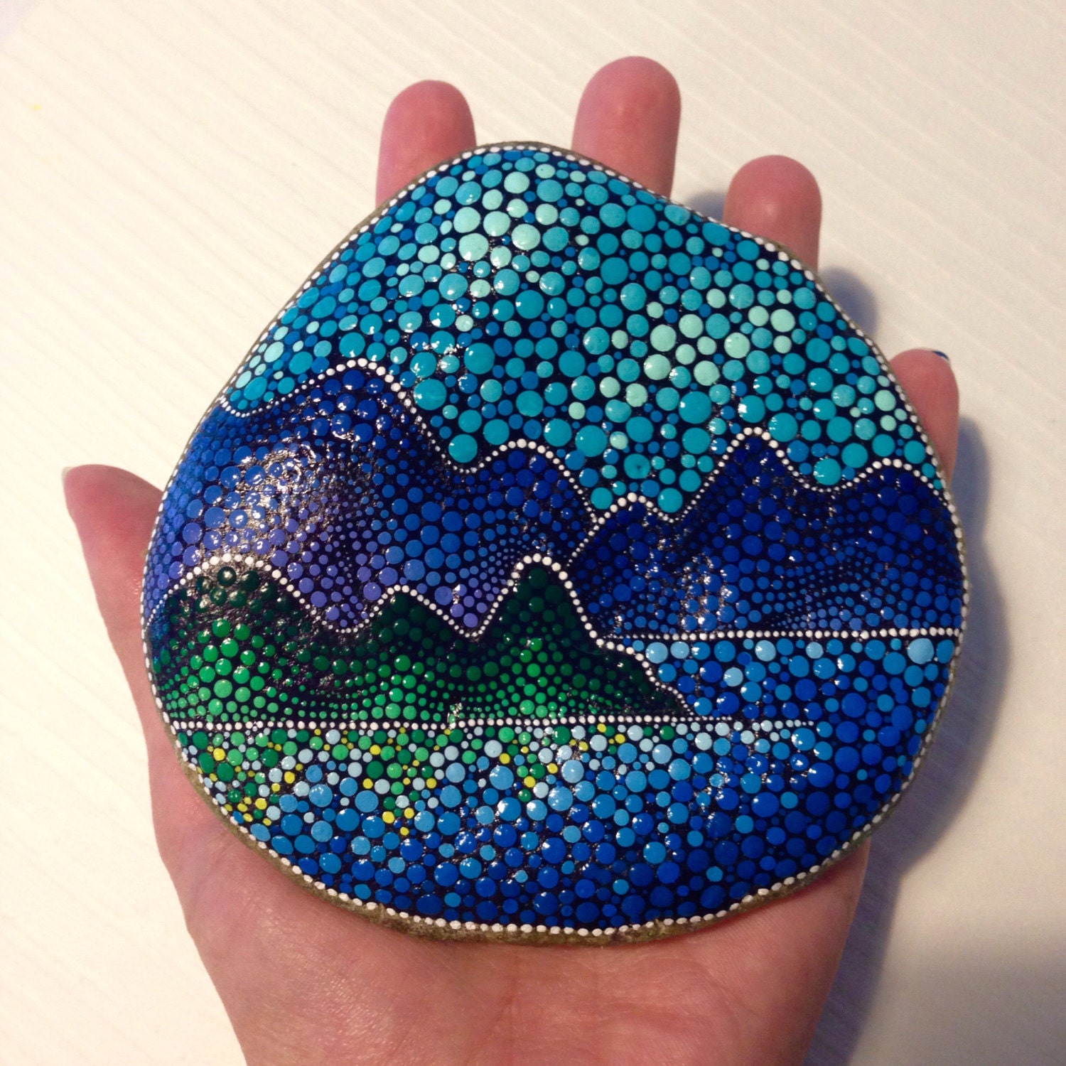 Big Dot Art Sunset Stone Painted Stone Painted Rock Fairy