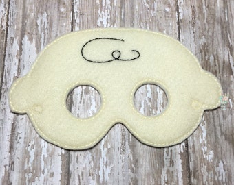 Charlie Brown - Snoopy Peanuts Inspired Mask, Childrens Felt Mask, Dress up Costume