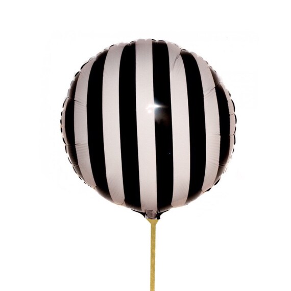striped balloons 18 quot round foil balloon black stripes striped balloons