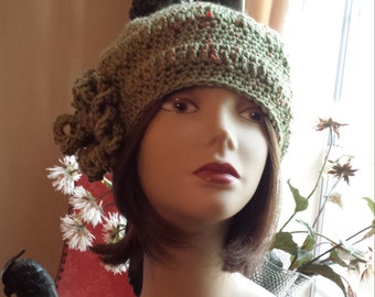 Winter hat with flower designed by petronella