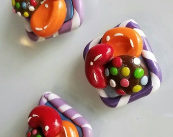 Set of 2 Candy crush/soda crush saga fridge magnet handmade polymer clay FREE SHIPPING