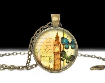 London Jewelry England Necklace Wearable Art Pendant Charm London Necklace London Gift