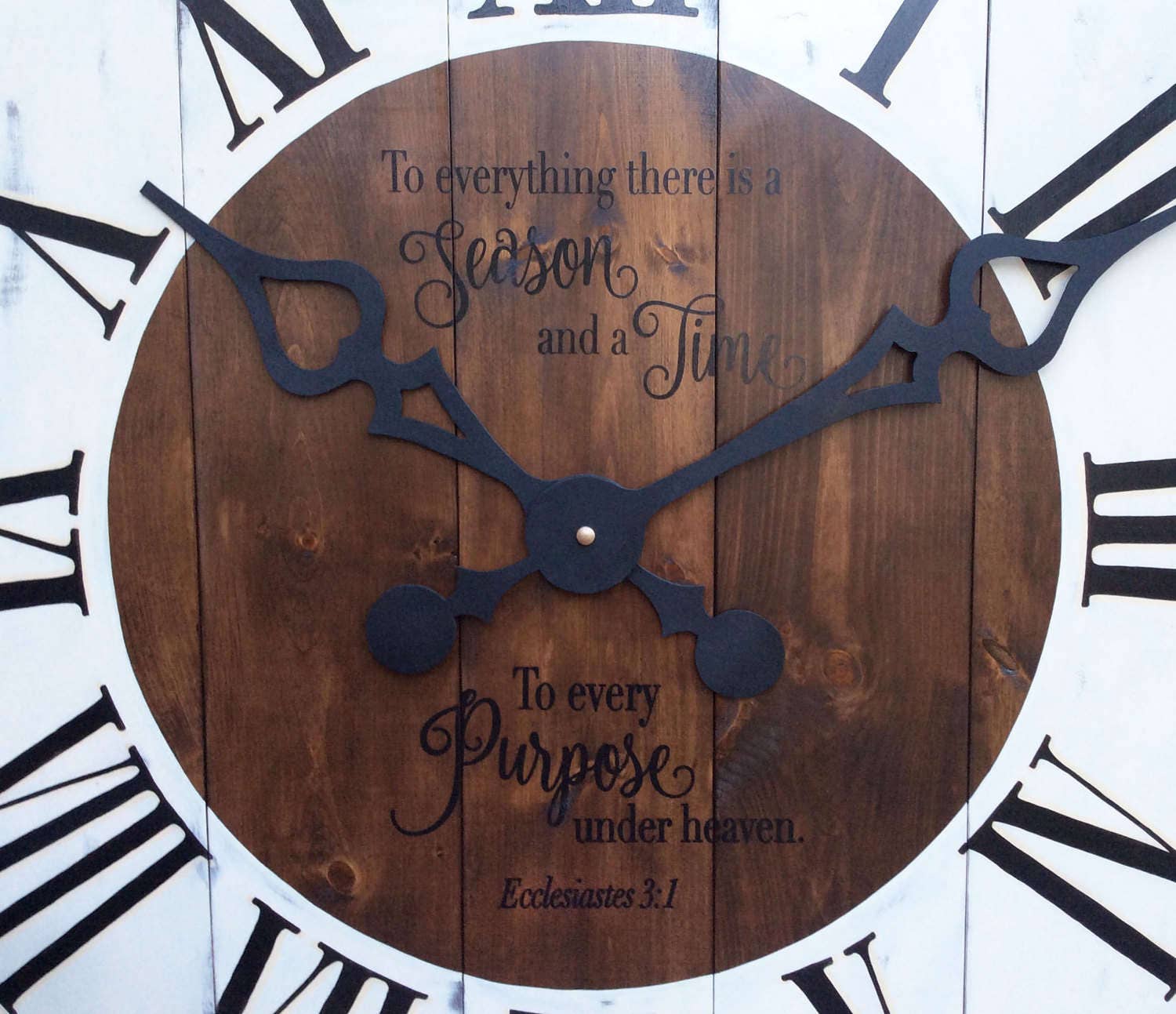 Large Wall Clock Religious Wall Clock Bible by FunCoolWallClocks