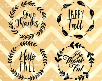 Fall leaves Frames SVG, Fall sayings SVG, Happy Fall Svg, Autumn Svg, Fall Svg, Thanksgiving SVG, Eps, Cut Files, Clip Art, Print, Svg,