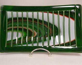 Fused glass platter