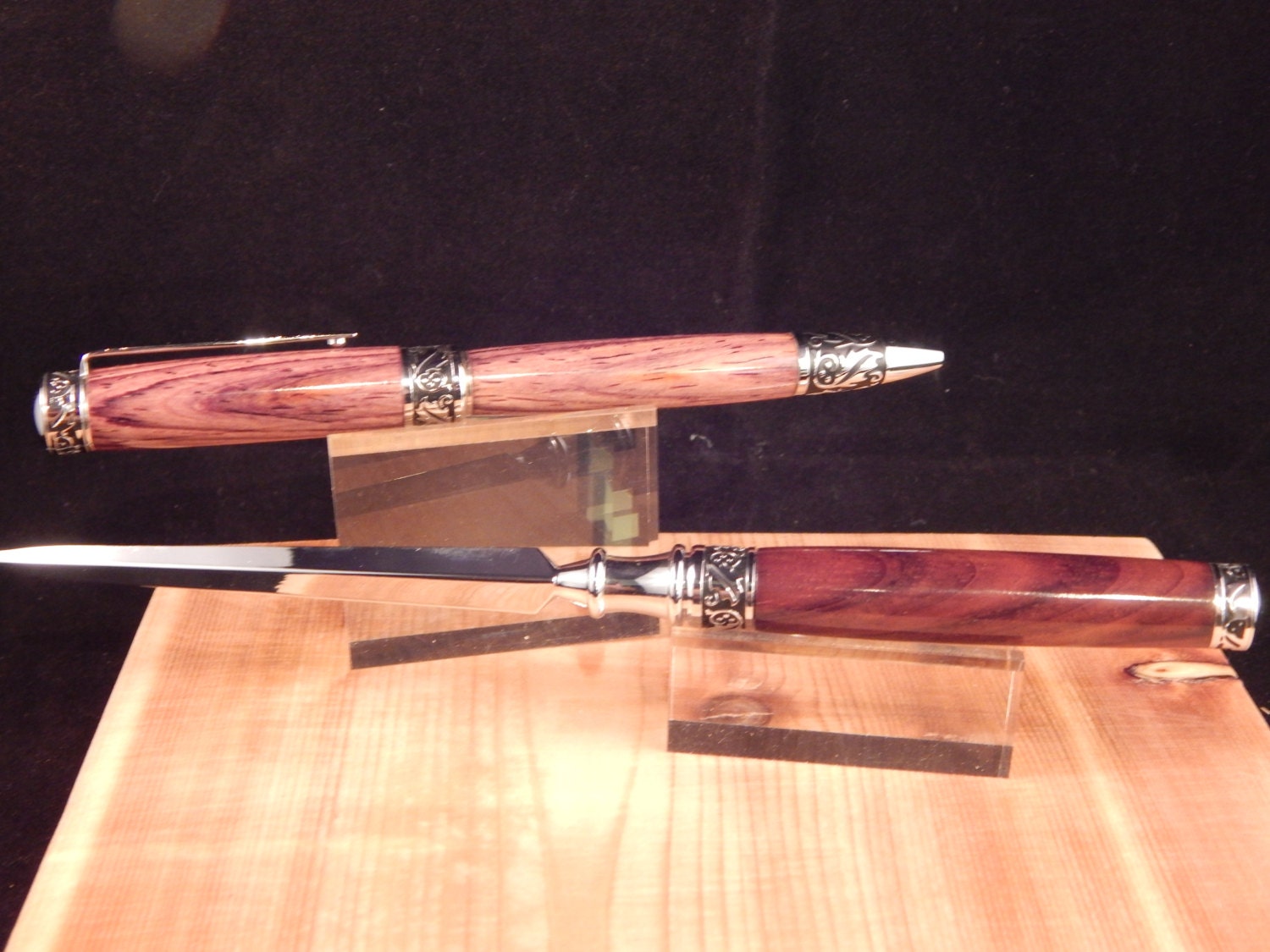 Sculpted Pen and Letter Opener Set with by ProvincialMills on Etsy