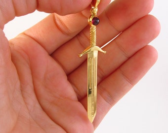 GOT mens jewelry, game of thrones jewelry, mens necklace, mens gold necklace, sword necklace, gold necklace, mens gold jewelry, dagger knife