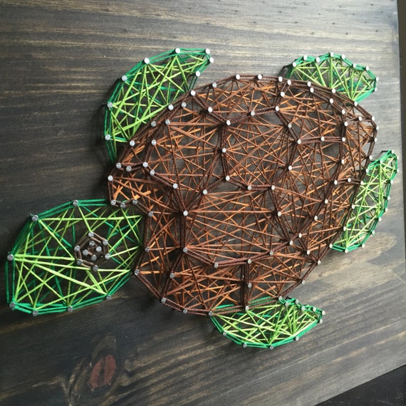 Turtle String Art Multi-Colored by EloquentDecor on Etsy