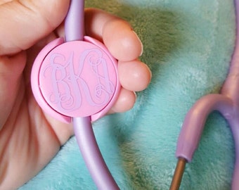 Nurse Stethoscope Name Tag Nurse Gift Stethoscope Accessories Monogram Stethoscope ID tag Nurse Accessories Pinning Gift Doctor Gift for her