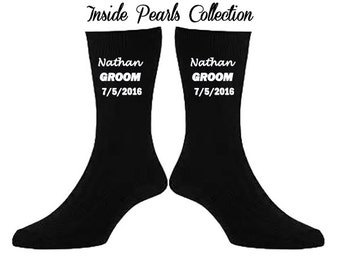 SALE! Personalized wedding SOCKS Groom Bestman Page boy Groomsman Father of the Bride Father of the Groom Ring Bearer