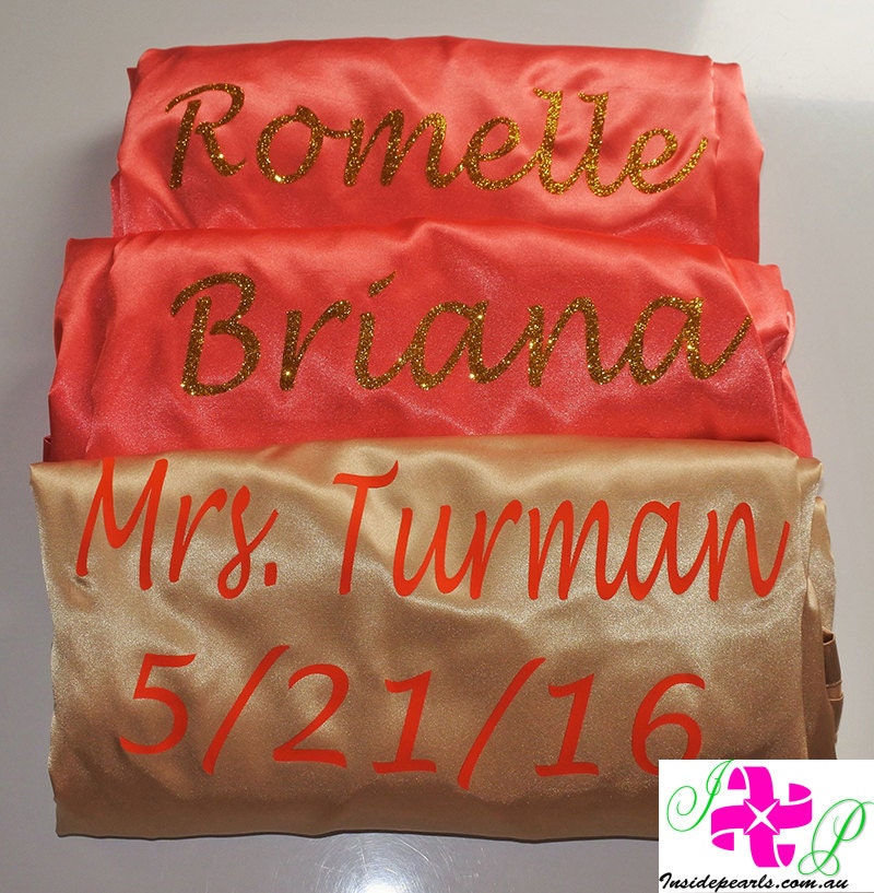 Personalized Satin Mrs. ____ Bridal Robe. Satin