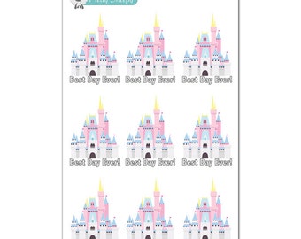 Best Day Ever Castle Stickers - Disney Planner Stickers