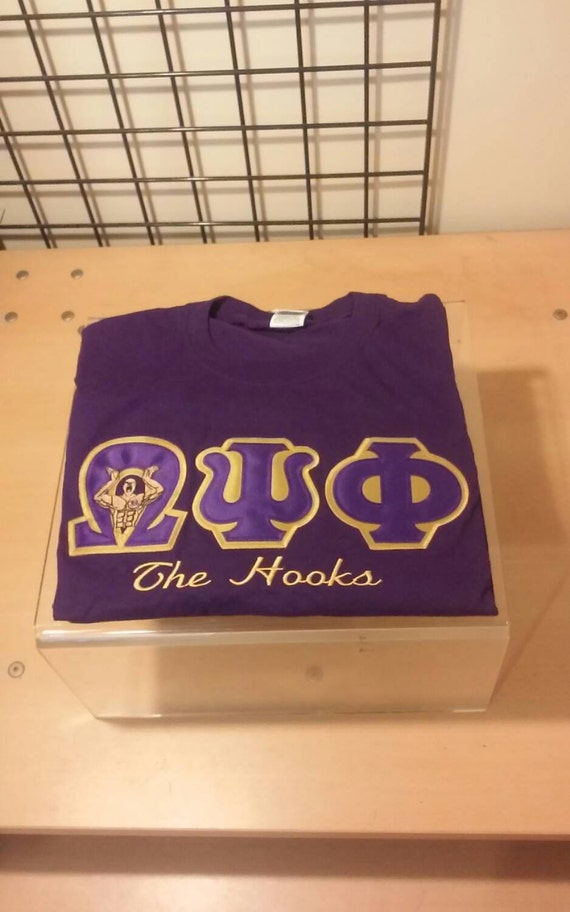 Omega Psi Phi The Hooks Tee Shirt Size XL by Greekspot on Etsy