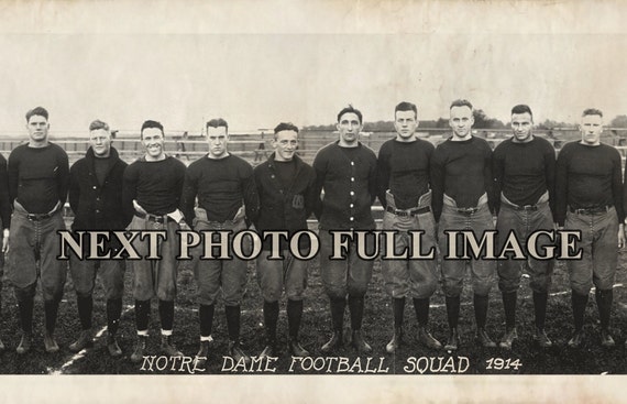 1914 Notre Dame Football Team Vintage Photograph Panoramic