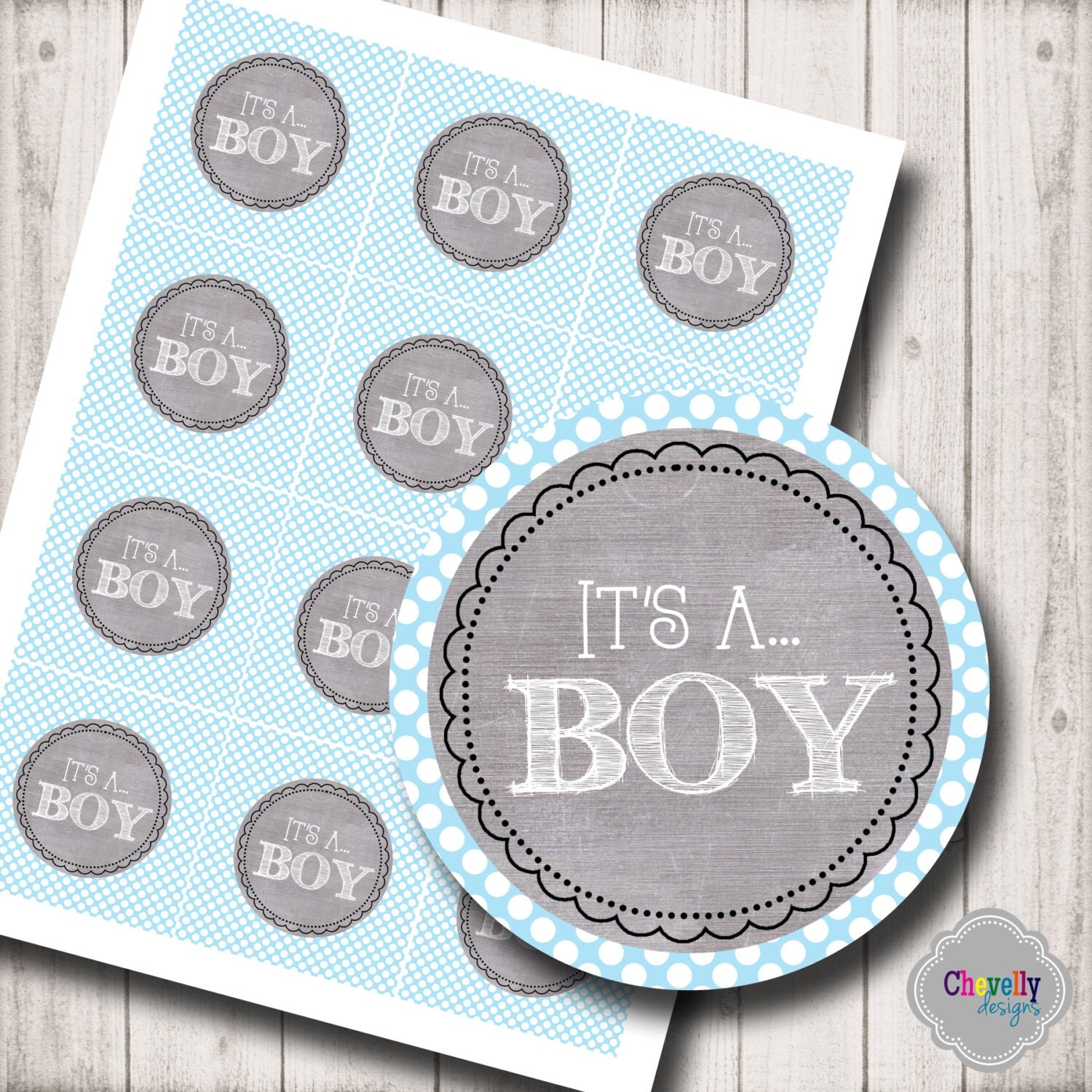 INSTANT DOWNLOAD It's a BOY...Printable Tags HT013