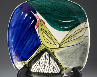 Stavangerflint, Norway - INGER WAAGE - Small Dish with a Hen