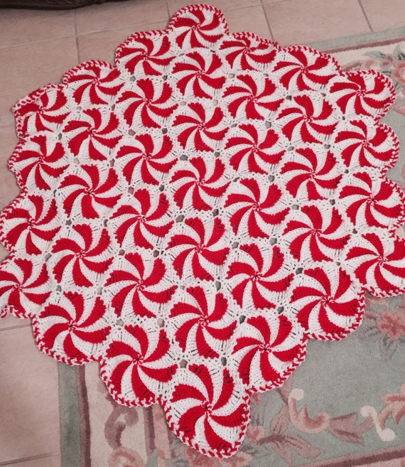 Starlight afghan peppermint afghanpinwheel afghan red