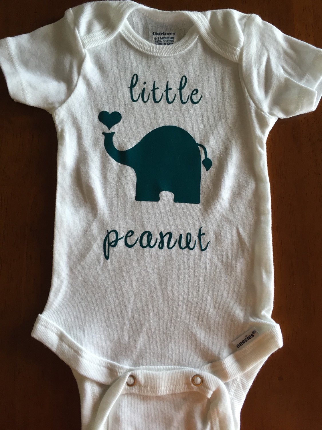 Baby onesieelephant onesielittle peanut by BearCountryCraftz