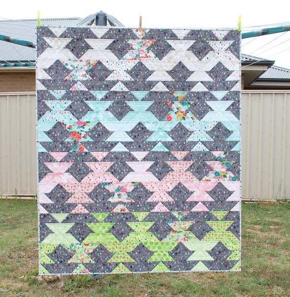 New Leaf PDF Lap Quilt and Mini Quilt Pattern. Beginner